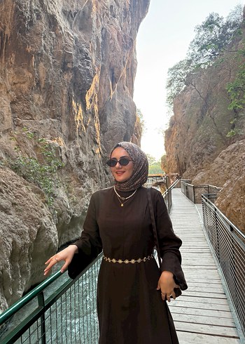 Bohem Stil Uzun Kamel Elbise - Görsel 3