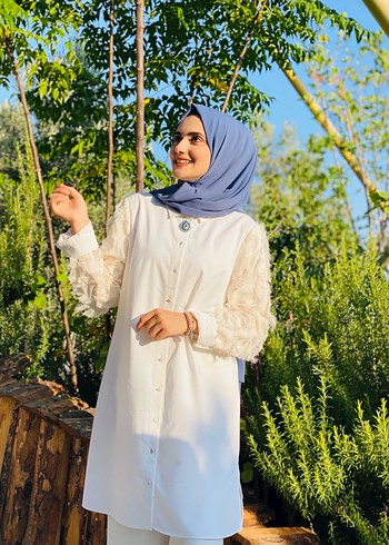 Püsküllü Etnik Desenli Pamuklu Uzun Tunik - Görsel 2