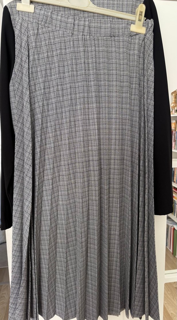 Gri Drapeli Kadın Ofis Takımı - Görsel 4