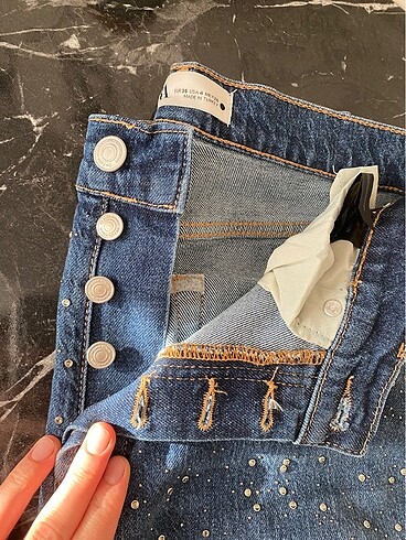 26 Beden Zara taşlı jean , pantolon