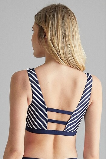 Penti Penti çizgili block halter bikini üstü