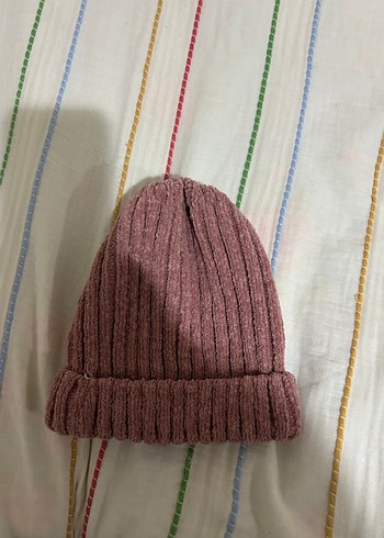 Kadın pembe Örgü Bere - Görsel 3