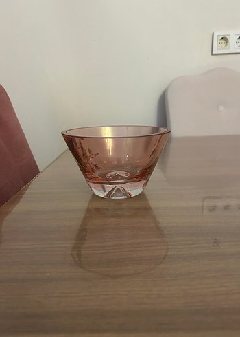 Koyu Pembe Çiçek Desenli kase - Görsel 3