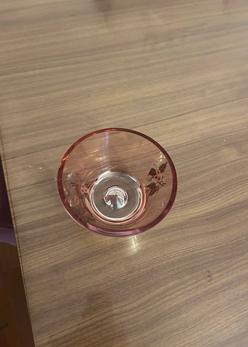 Koyu Pembe Çiçek Desenli kase - Görsel 2