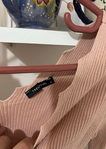 Bej V Yaka İnce Triko Kadın Kazak - Görsel 3