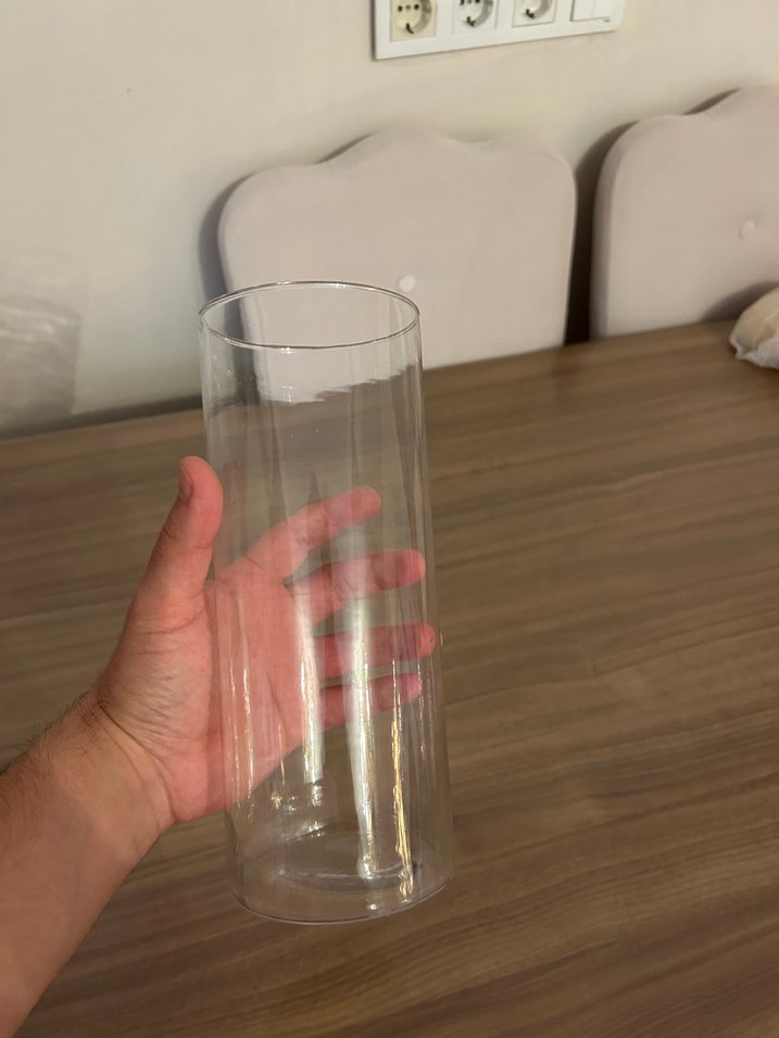 Şeffaf Silindir Vazo - Görsel 2