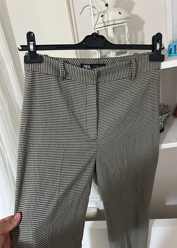 Zara Sikligin Ve Rahatligin Bulustugu Gri Siyah Houndstooth Pantolon