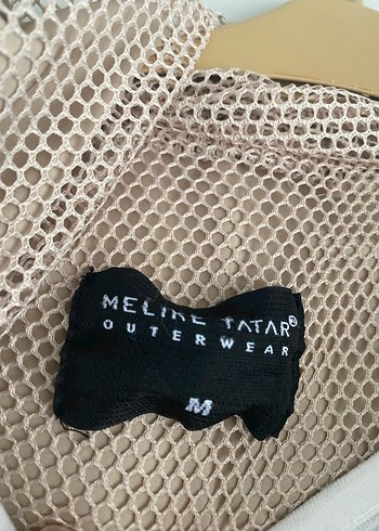 Kadın Bej Uzun Keten Kapüşonlu Yağmurluk MELİKE TATAR TESETTÜR - Görsel 2