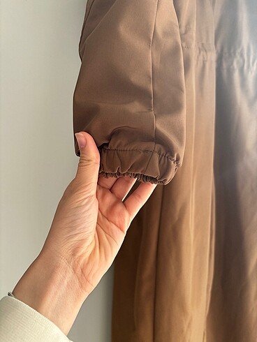 Kadın mont kaban  tesettür uzun peluş pardösü - Görsel 5