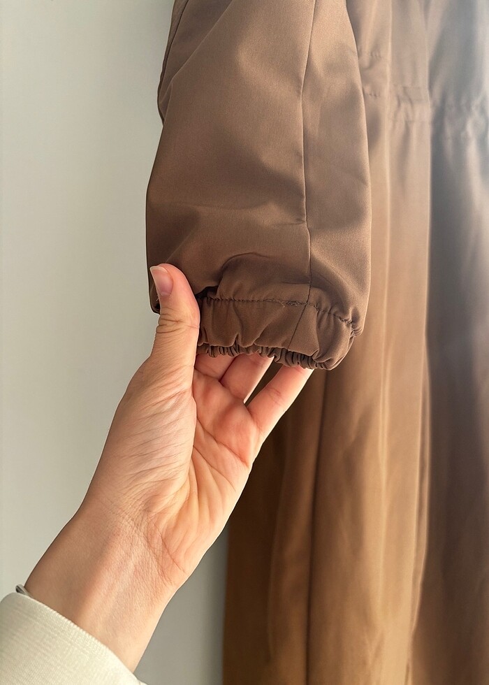 Kadın mont kaban  tesettür uzun peluş pardösü - Görsel 5