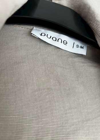 Puane Bej Midi Keten Gömlek, Düğmeli, Salaş Kesim puane tunik