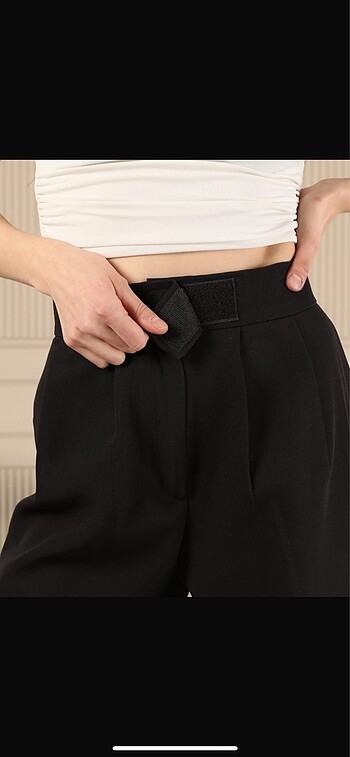 Zara Siyah palazzo pantolon