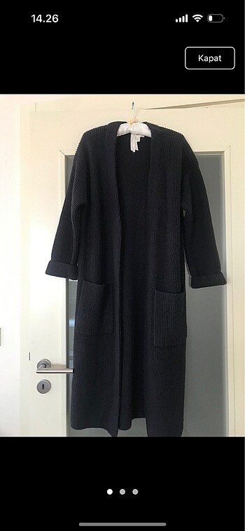 H&M uzun lacivert hırka