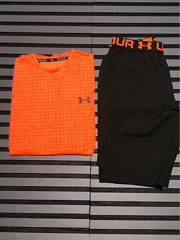 l Beden turuncu Renk ????underarmour şortlu takım