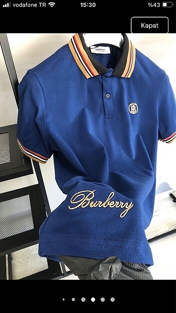 s Beden lacivert Renk BurberryPolo yaka