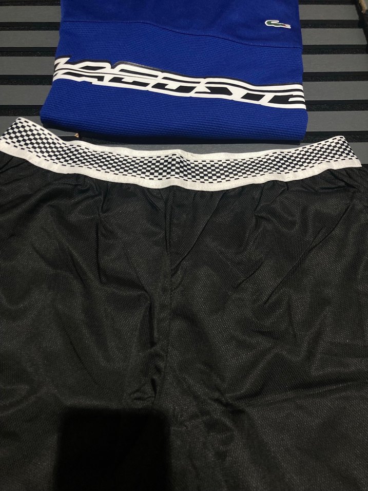 Lacoste Mavi Velcro Detaylı Erkek Tişört - Görsel 4