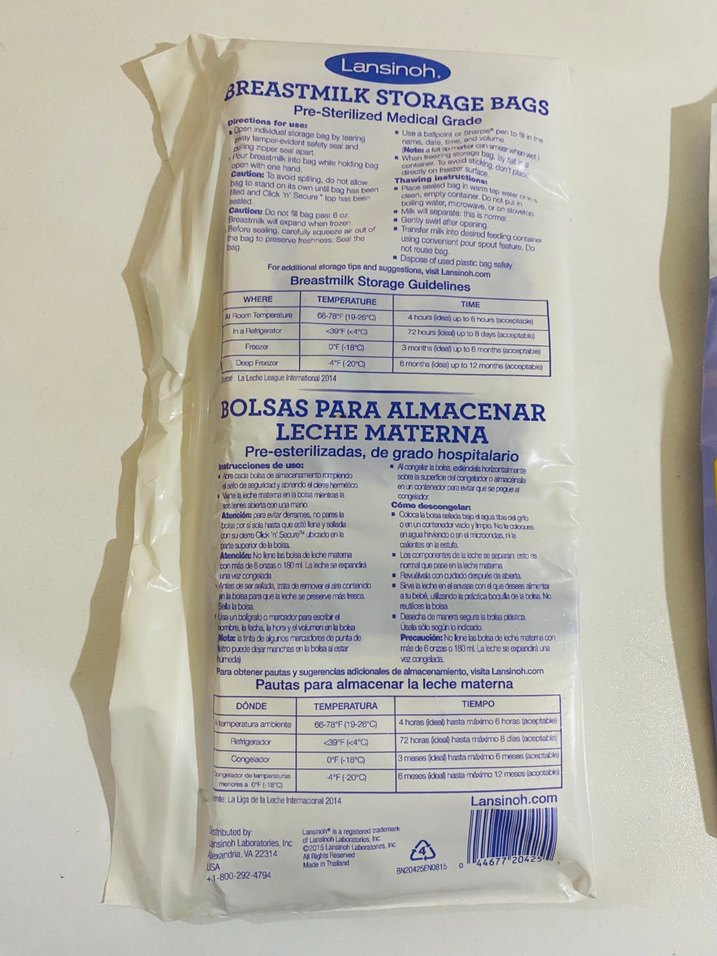 Lansinoh Anne Sütü Saklama Poşeti 25'li - Görsel 2