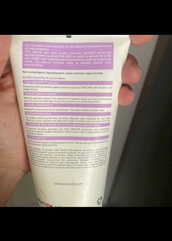 Solante hamile güneş krem - Görsel 2