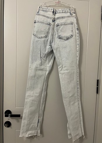 32 Beden gri Renk Buz mavi Tie-Dye Midi Denim Kadın Jean