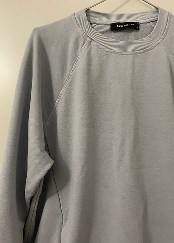 s Beden gri Renk Bebek mavi cepli Kadın Sweatshirt