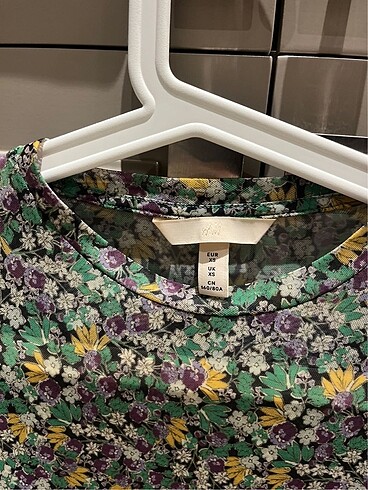 H&M H&m tül çiçekli bluz