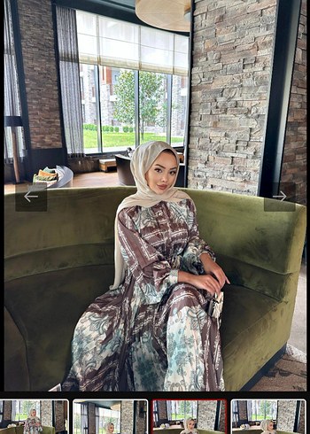 Beauty Collection Bohem Tarz Uzun Bağlama Desenli Elbise