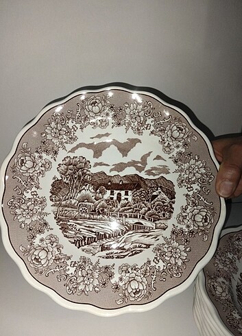 İsviçre manzaralı vintage yemek tabağı