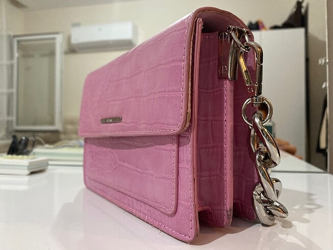 Beden pembe Renk Stradivarius marka küçük pembe çanta