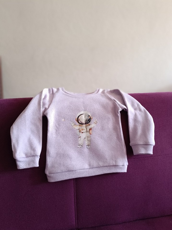 Kız Çocuk Pembe Uzun Kollu Sweatshirt - Görsel 2
