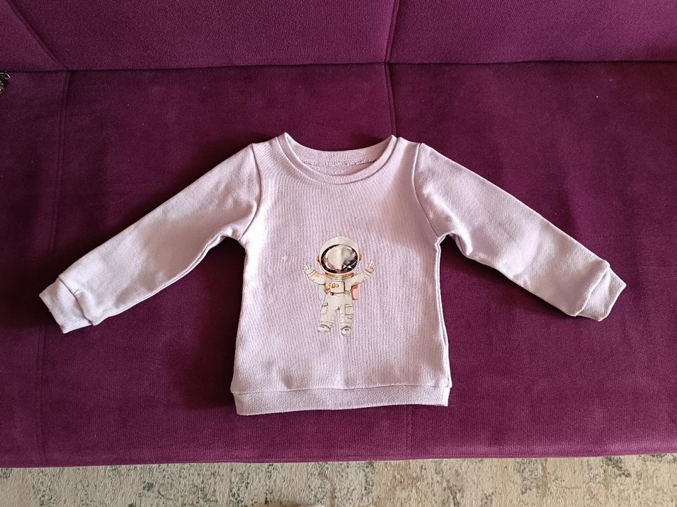 Kız Çocuk Pembe Uzun Kollu Sweatshirt - Görsel 3