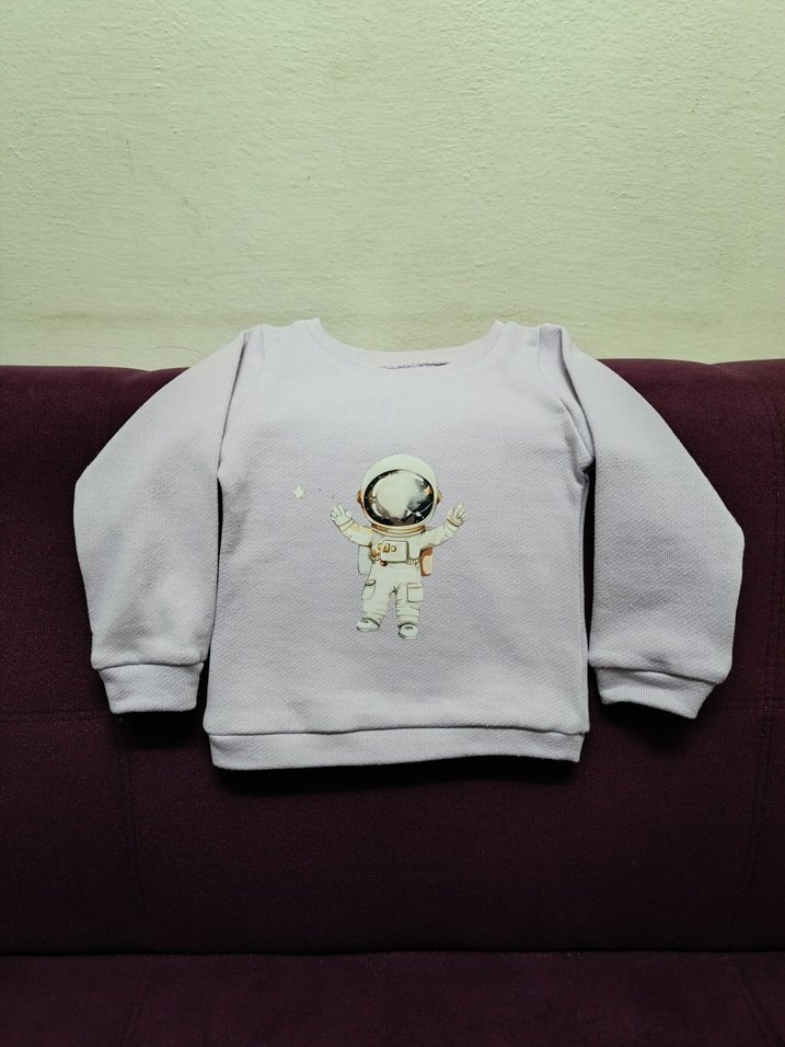 Kız Çocuk Pembe Uzun Kollu Sweatshirt - Görsel 4