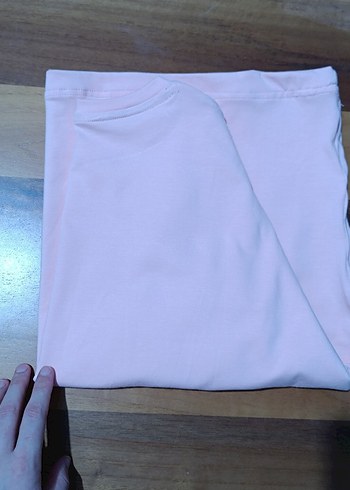 Pembe Kısa Kollu Oversize Tişört - Görsel 5