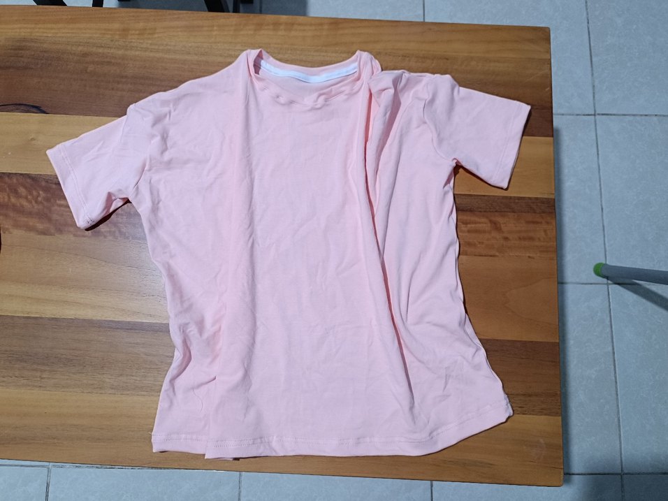 Pembe Kısa Kollu Oversize Tişört - Görsel 4