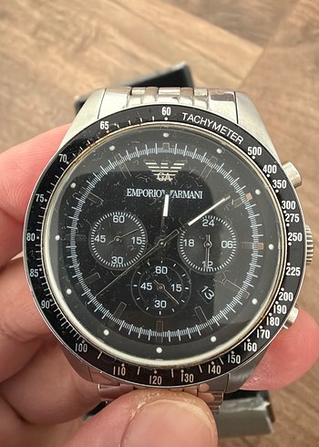 Armani Emporio Armani Siyah Celik Spor Saat