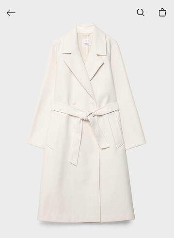 xs Beden beyaz Renk Stradivarius kaban