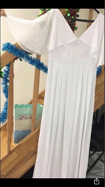 Gebelik beyaz elbise - Görsel 5