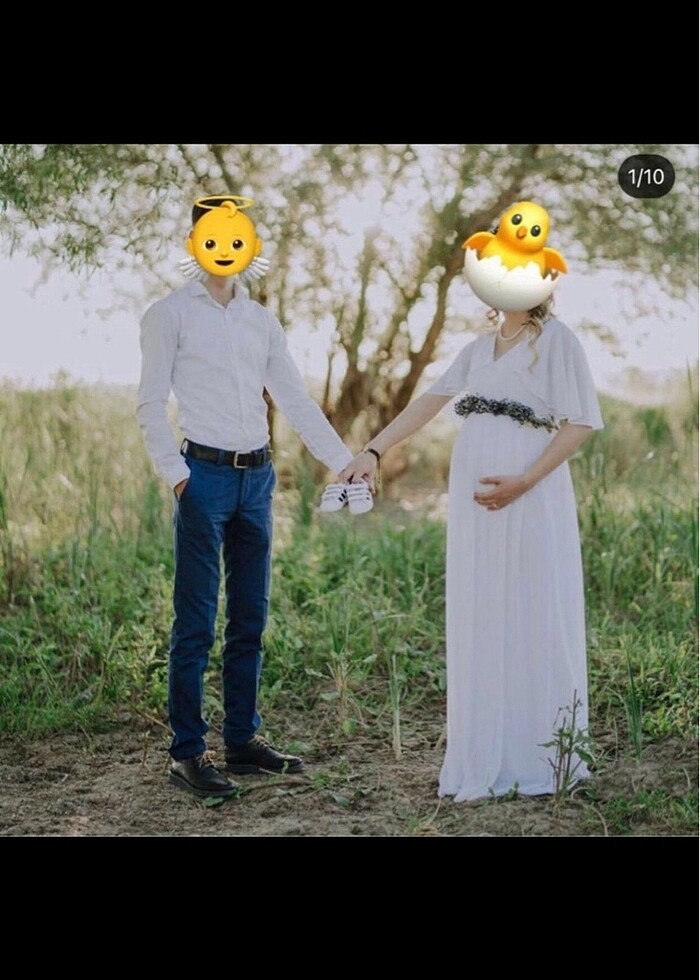 Gebelik beyaz elbise - Görsel 2