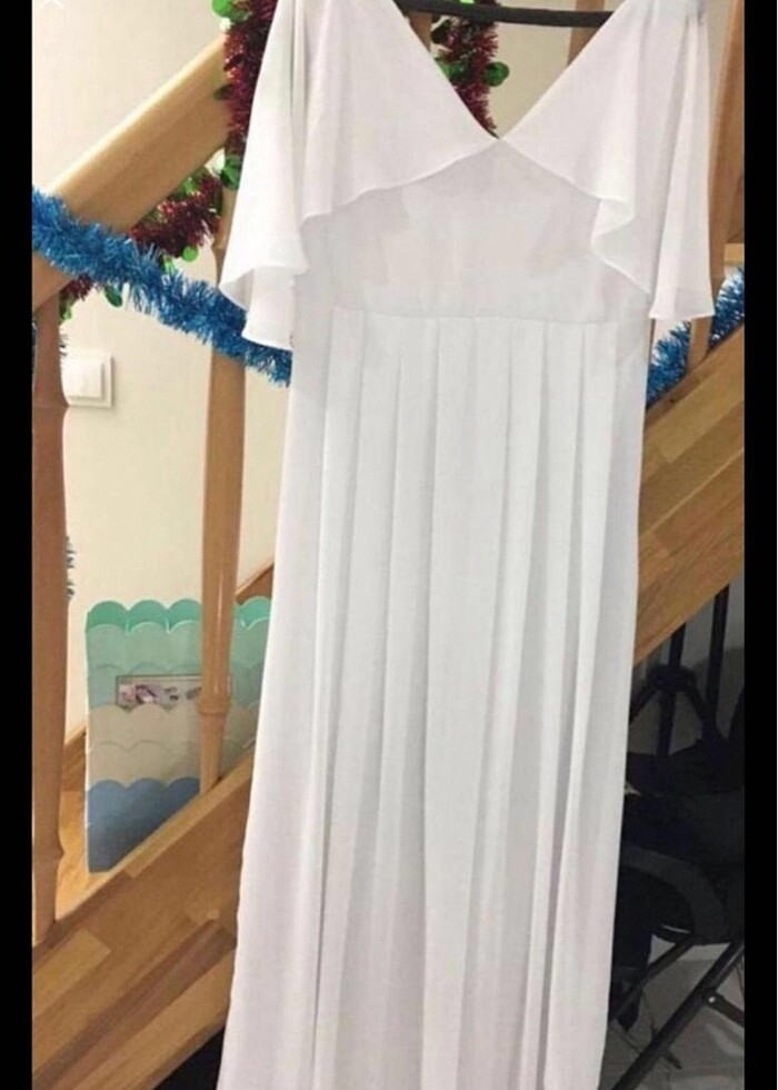 Gebelik beyaz elbise - Görsel 3