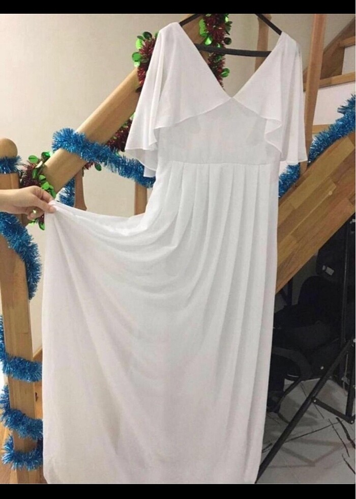Gebelik beyaz elbise - Görsel 4
