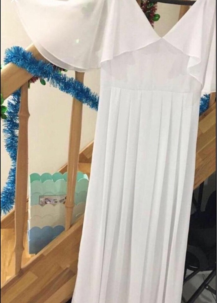 Gebelik beyaz elbise - Görsel 5