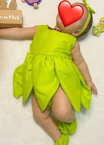 BEBEK KOSTÜMÜ YEŞİL ELBİSE TİNKERBAL AYLIK ÇEKİM