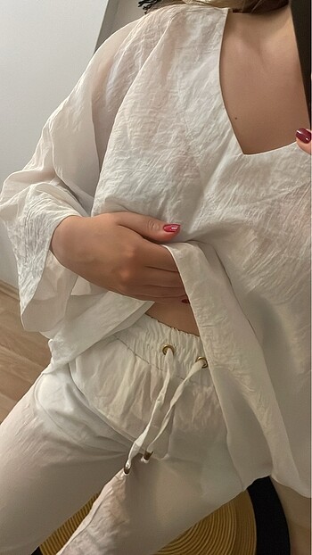 PLAJ BEYAZ İKİLİ TAKIM - Görsel 3