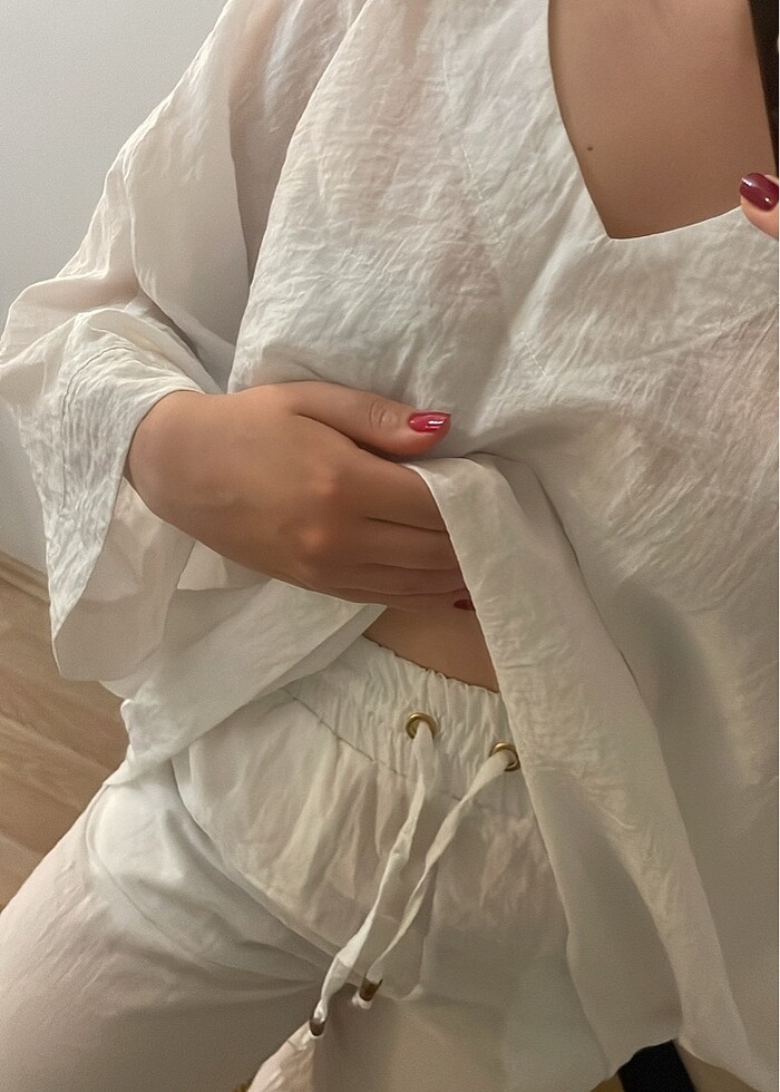 PLAJ BEYAZ İKİLİ TAKIM - Görsel 3