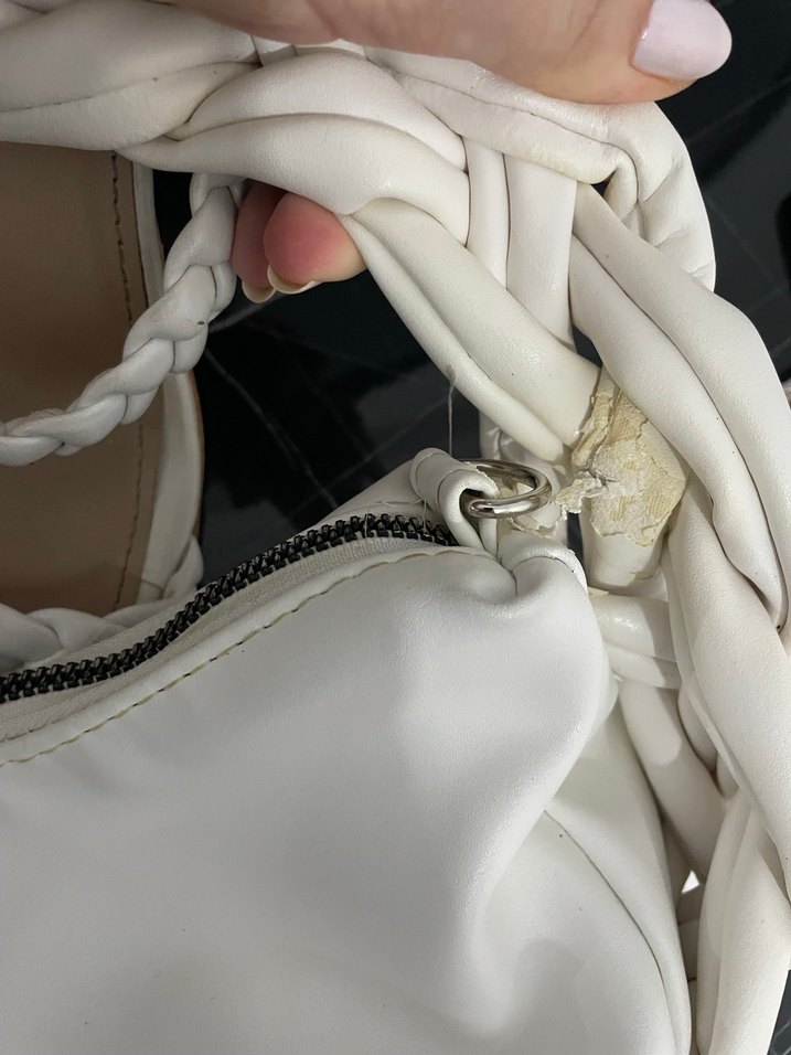 Beyaz örgü bohem Detaylı Kadın Topuklu Terlik - Görsel 2