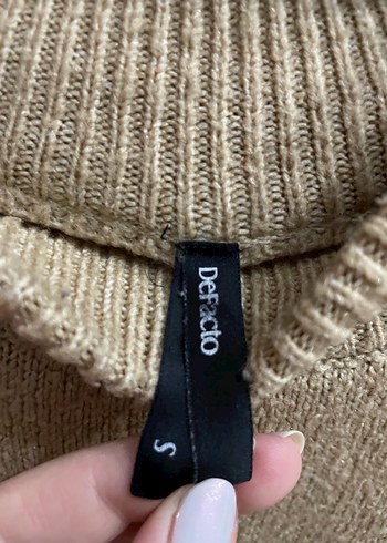 Bej Örgü Kadın Triko Kazak - Görsel 2