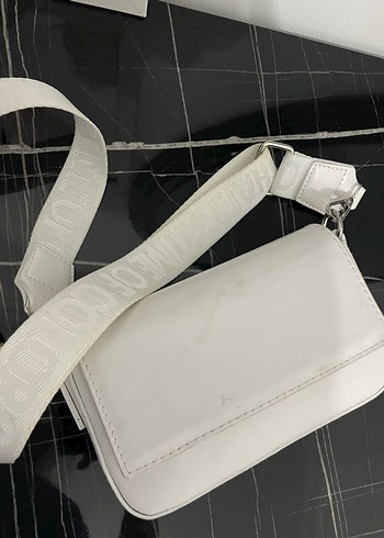 Kadın Beyaz Deri Spor Çanta V - Görsel 2