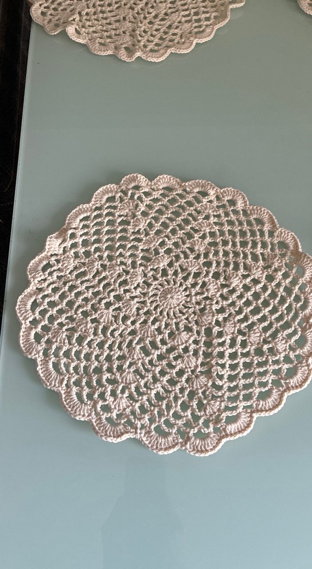 Bohem Tarzı Örgü tabak Altlığı Seti supla - Görsel 2