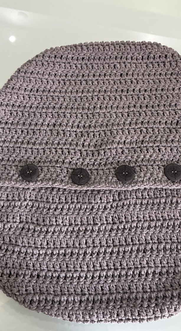 Bohem Gri Örgü Dekoratif Yastık - Görsel 4