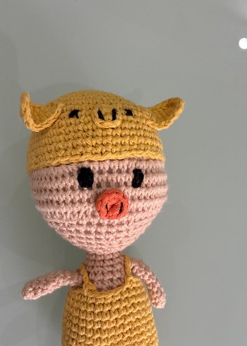 Renkli Sarı Örgü Peluş Oyuncak - Görsel 2