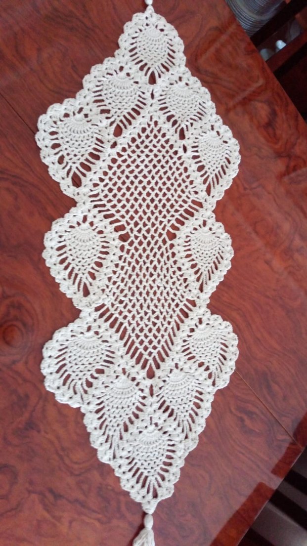 Bohem Tarzı El Örgüsü Masa Örtüsü runner - Görsel 3